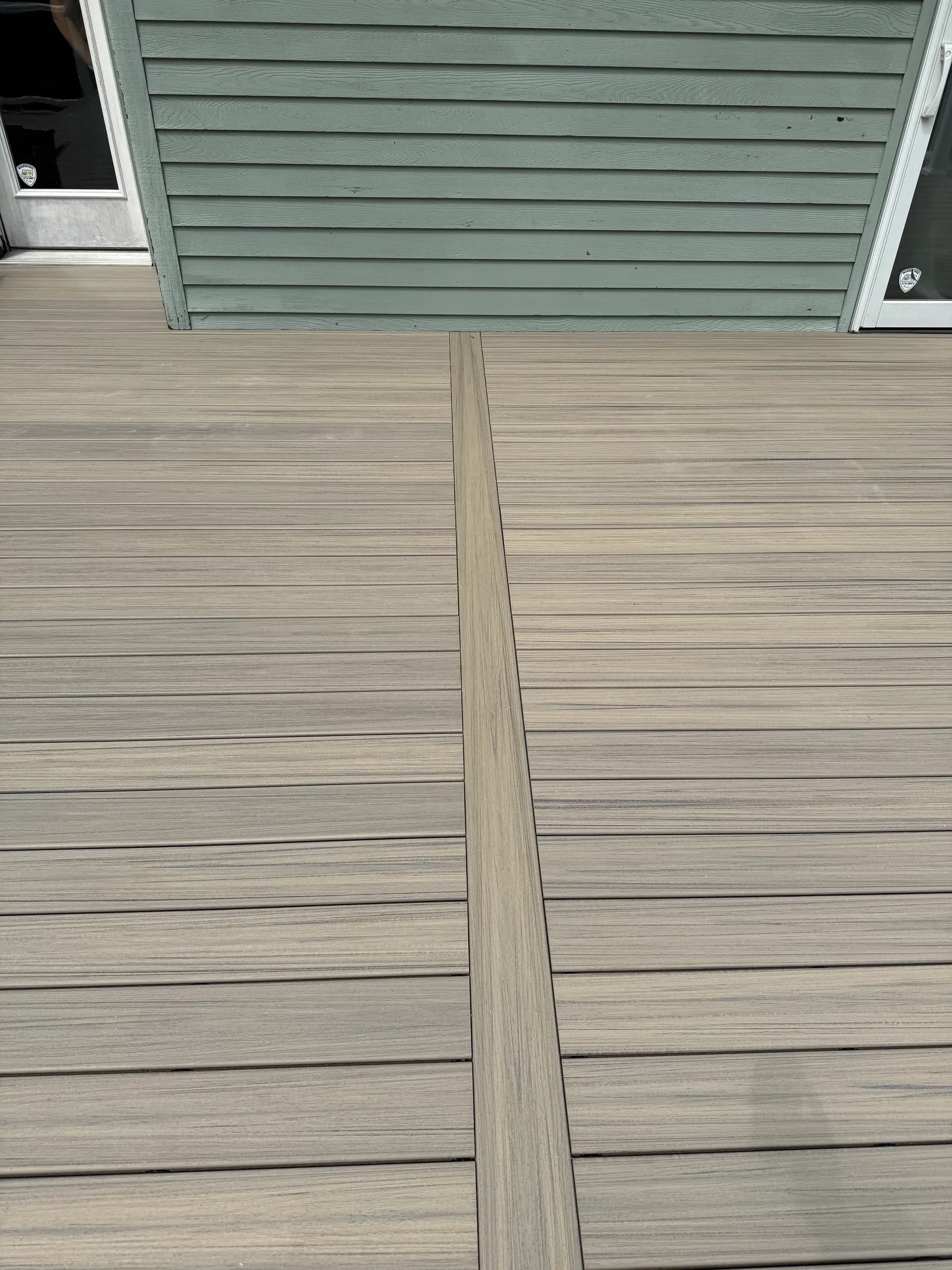 Deck boards with picture-frame border detail
